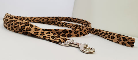 Cheetah Microsuede 1/2"x 4'  Leash - Plain
