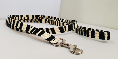 Zebra Microsuede 1/2" x 4' Leash - Plain
